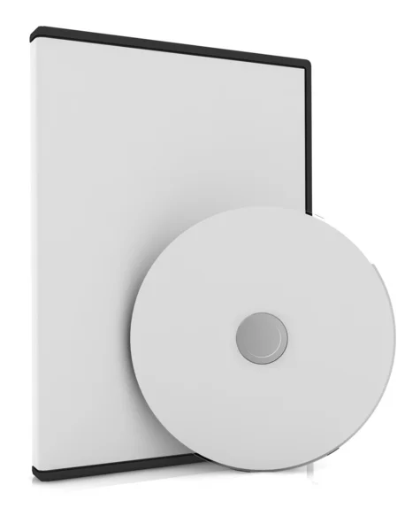 CD/DVD disk with box — Stock Photo, Image