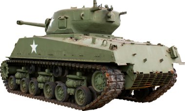 Amerikan tank, üzerinde beyaz izole