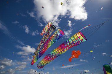 Multi Coloured Kites clipart