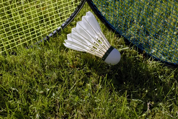 Duas raquetes de badminton — Fotografia de Stock