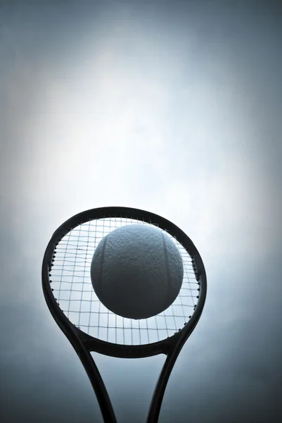蓝色的球网球 — 图库照片