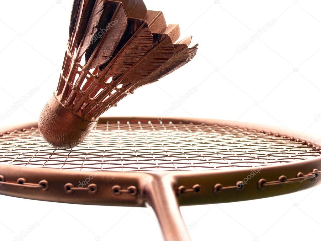 golden badminton racket