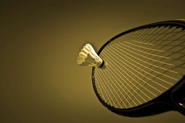 Akcja badmintona — Zdjęcie stockowe