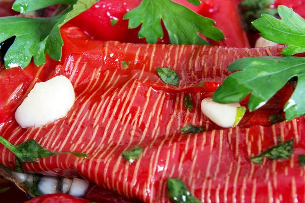 Red pepper salade Rechtenvrije Stockfoto's