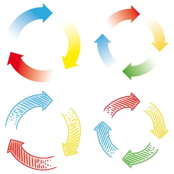 Flèches circulaires — Image vectorielle