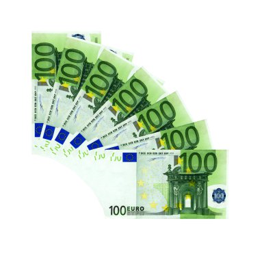 Euro banknotes clipart