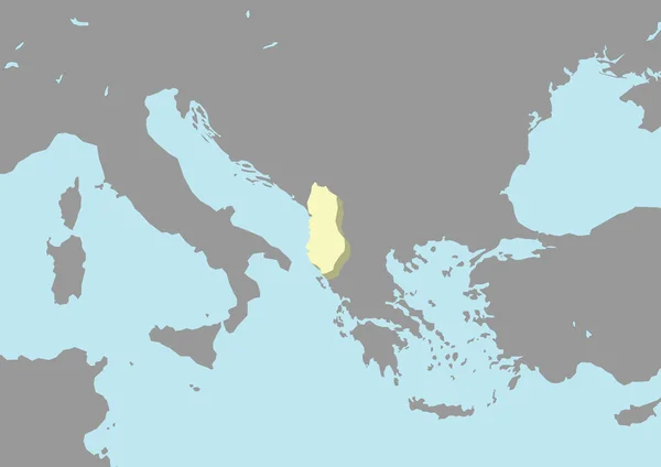 Mappa 3d di Albania — Foto Stock