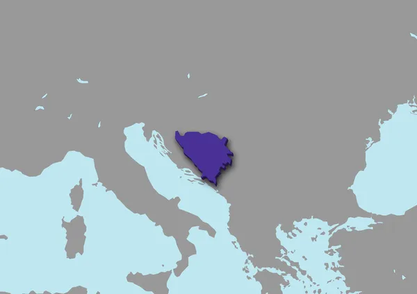 3D harita Bosna Hersek — Stok fotoğraf