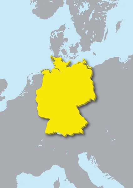3d mapa de Alemanha — Fotografia de Stock