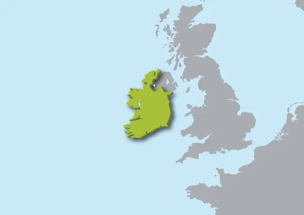 3d map of Ireland — Stock Photo, Image