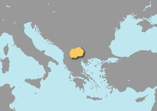 马其顿的 3d 地图 — 图库照片