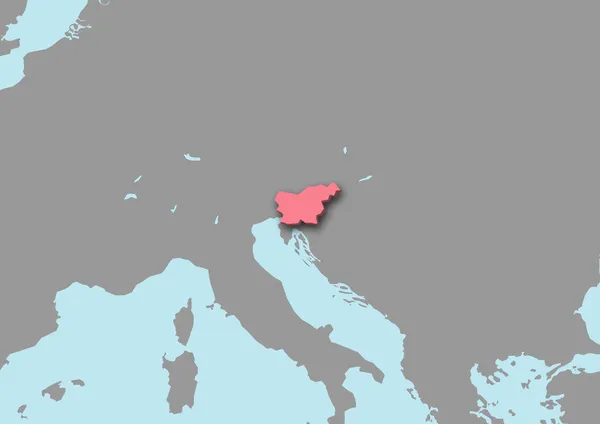 3D карта Словения — стоковое фото