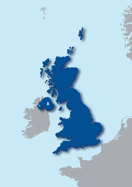 3D mapa Wielka Brytania — Zdjęcie stockowe