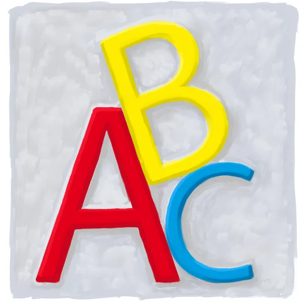 Buchstaben abc — Stockfoto