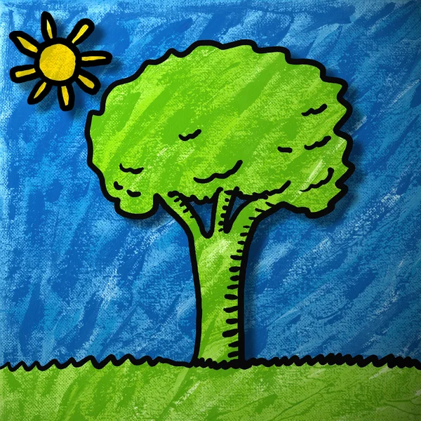 Tree painting — Stock Photo, Image