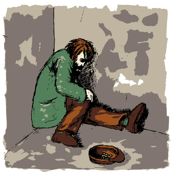 Бездомные — стоковый вектор