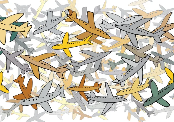 Muitos aviões —  Vetores de Stock