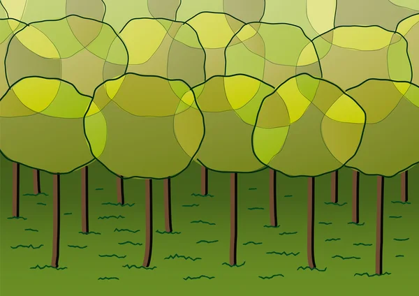 Groupe d'arbres — Image vectorielle