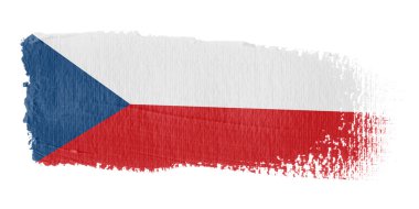 brushstroke Çek Cumhuriyeti bayrağı