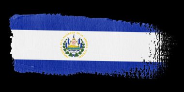 Brushstroke Flag El Salvador clipart