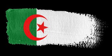 Brushstroke Flag Algeria clipart