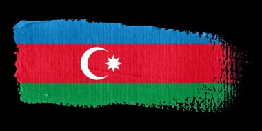 Brushstroke Flag Azerbaijan clipart