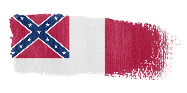 Pincelada Bandeira Confederada Nacional — Fotografia de Stock