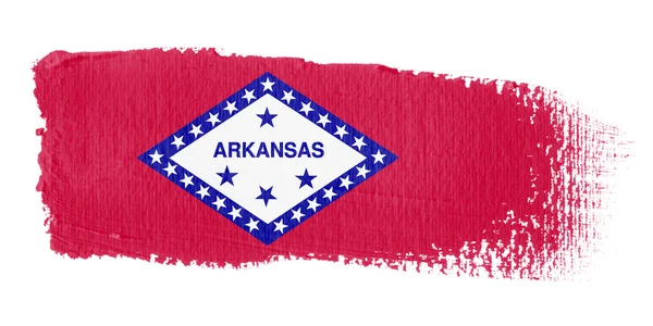 Pincelada Bandera Arkansas —  Fotos de Stock