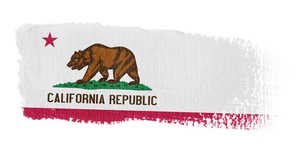 Brushstroke Bandeira Califórnia — Fotografia de Stock