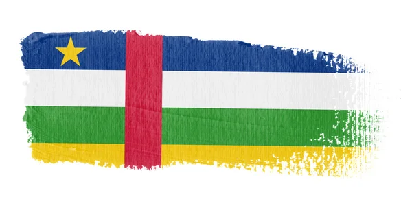Pincelada Bandera República Centroafricana —  Fotos de Stock