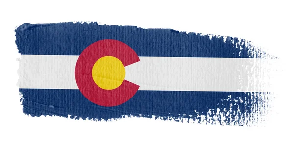 Pincelada Bandeira Colorado — Fotografia de Stock