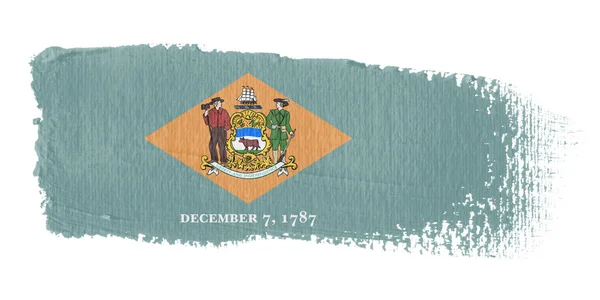 Pincelada Bandeira Delaware — Fotografia de Stock