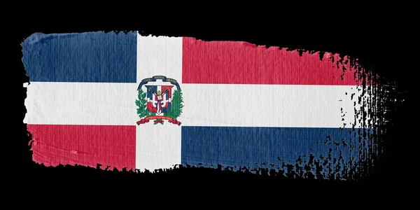 Brushstroke Bandeira República Dominicana — Fotografia de Stock