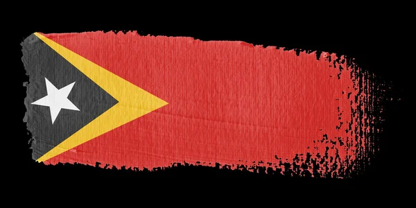 Bandiera Brushstroke Timor Est — Foto Stock