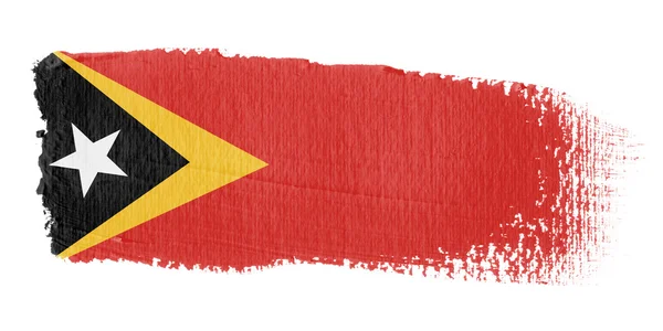 Pincelada Bandeira Timor Leste — Fotografia de Stock