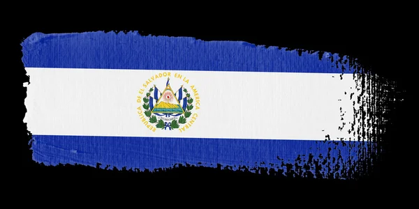 Pennellata Bandiera El Salvador — Foto Stock