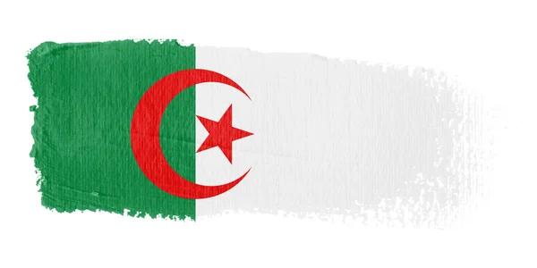 Pinselstrich Flagge Algerien — Stockfoto