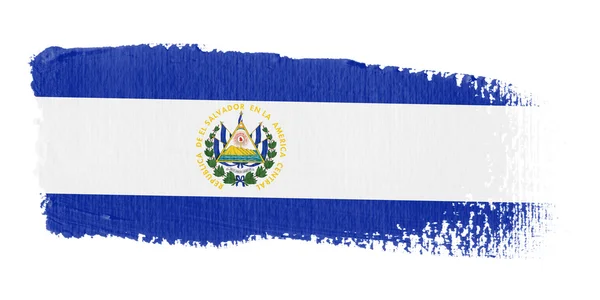 Pincelada Bandera El Salvador —  Fotos de Stock