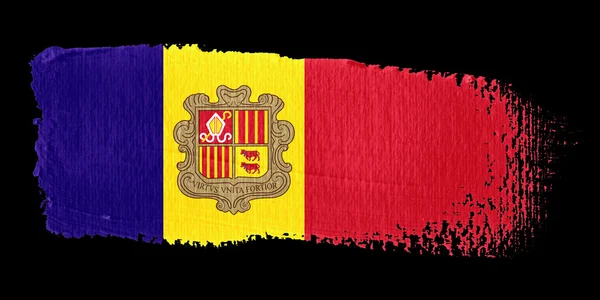 Pincelada Bandera Andorra —  Fotos de Stock