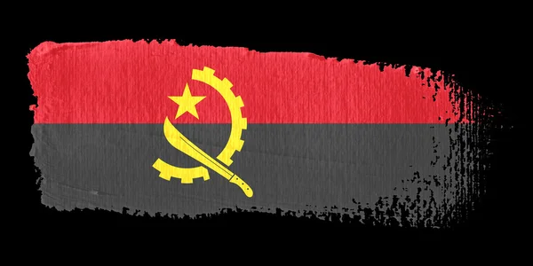Мазком Прапор Анголи — стокове фото