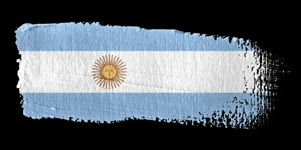 Brushstroke Bandeira Argentina — Fotografia de Stock