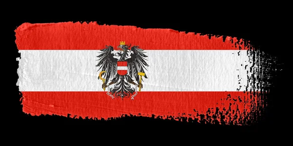 Brushstroke Avusturya bayrağı — Stok fotoğraf