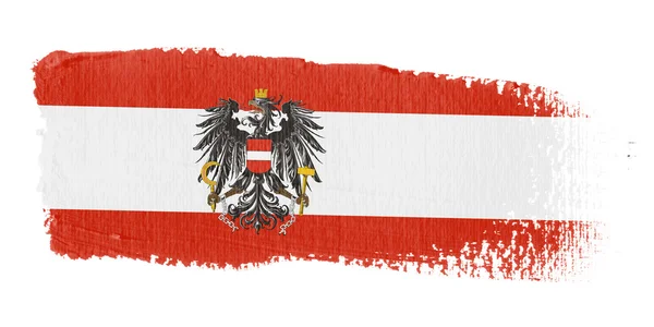 Pincelada Bandera Austria —  Fotos de Stock