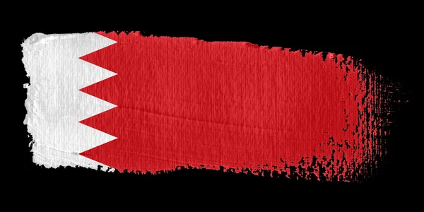 Pincelada Bandeira Bahrein — Fotografia de Stock
