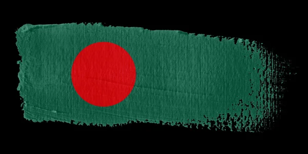 Pincelada Bandeira Bangladesh — Fotografia de Stock