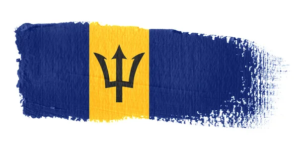 Pennellata Bandiera Barbados — Foto Stock