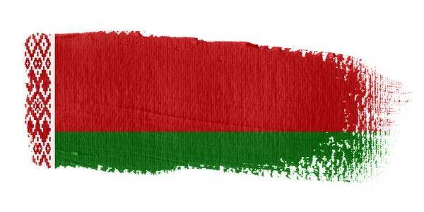 Pinselstrich Flagge Weißrussland — Stockfoto