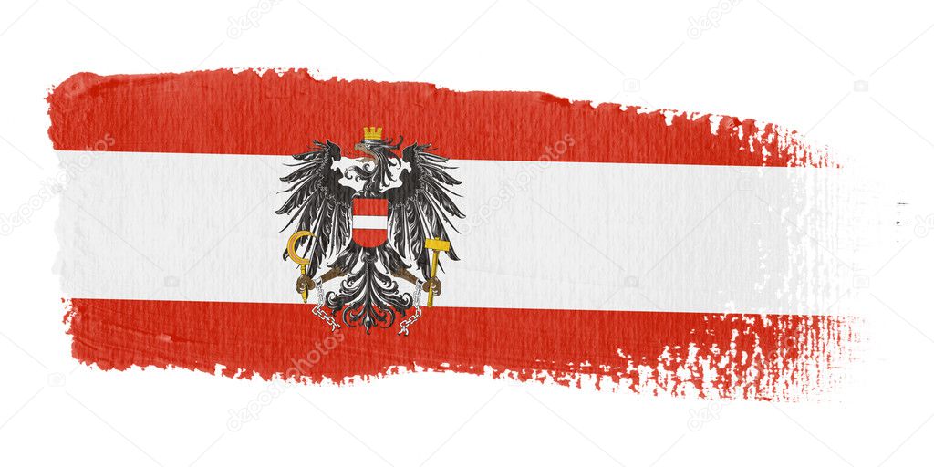 Brushstroke Flag Austria
