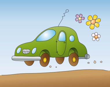 Eco-car clipart