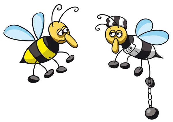 蜜蜂的囚犯 — 图库矢量图片